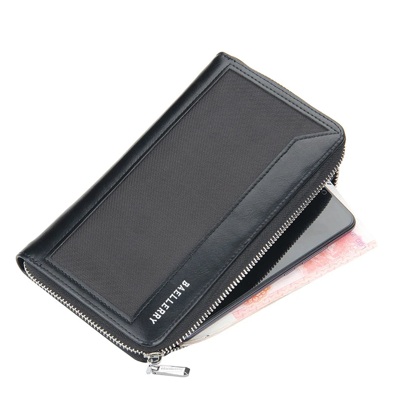 Baellerry New Large Capacity Multifunction Long Clutch Wallet for MenGentleman Cell Phone Holder Bag Wholesale