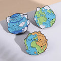 6 Styles Wholesale Cartoon Cute Protection Earth Marine Cat Environmental Protection Metal Soft Enamel Lapel Pin