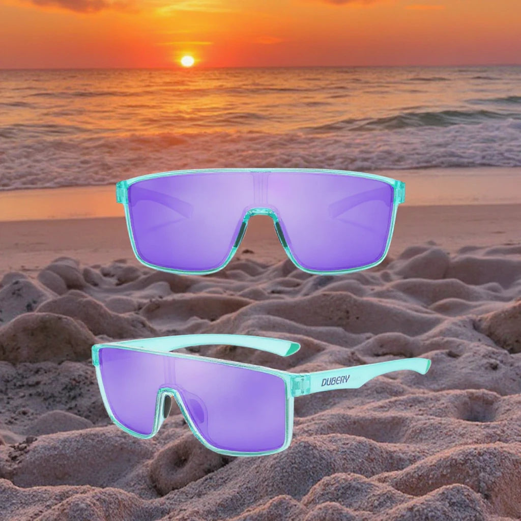 DUBERY 2026 Sunglasses High Quality UV400 Polarized Transparent/Yellow Tac Red PC Green Blue Black Sports Running Fishing MegaBDM