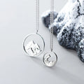 Hot Sale Vintage 925 Sterling Silver Eachother Couple Necklace Fashion Trendy Flowing Sense of Sweet Valentine's Day Gift