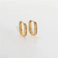 18K PVD Gold Plated Tarnish Free & Waterproof Fine Dainty Stainless Steel Hoop Earrings Fashion Jewelry Zircon Earrings
