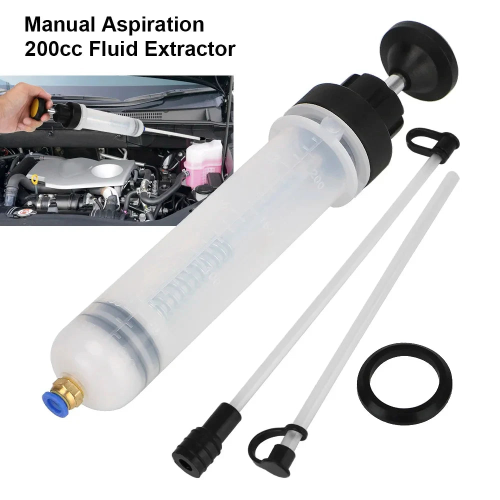 Oil Syringe Pump Syringe Liquid Extractor Pump Automobile Fuel Transfer 200Ml Large Capacity for Brake Fluid Engine Cooolant