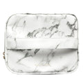 Korean Large Capacity Marble Pattern PU Leather Wash Toiletry Bag Waterproof Travel Storage Cosmetics Makeup Bag Gift Eco