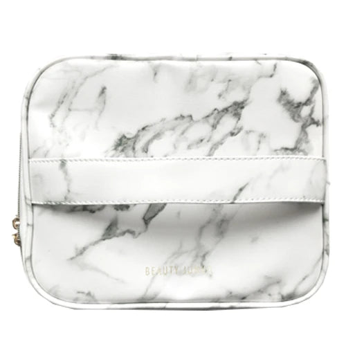 Korean Large Capacity Marble Pattern PU Leather Wash Toiletry Bag Waterproof Travel Storage Cosmetics Makeup Bag Gift Eco