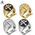 Custom Cheap Dome Silver 18K Gold Plated Men Ring 316l Stainless Steel Jewelry Rings for Men