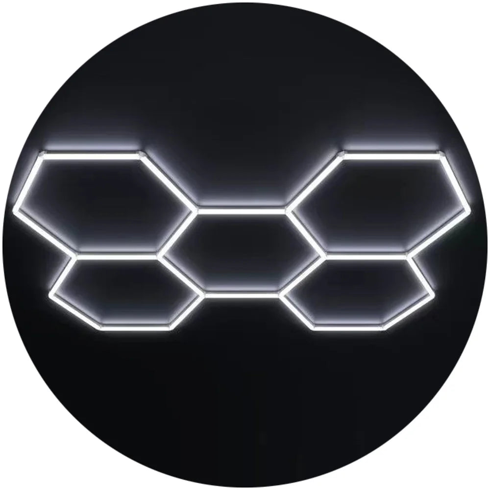 5 Hexagon Detailing Workshop Clothing Store Lights Led for Car Shop and Garage Honeycomb Lights Led Hexagon Work Garage Light