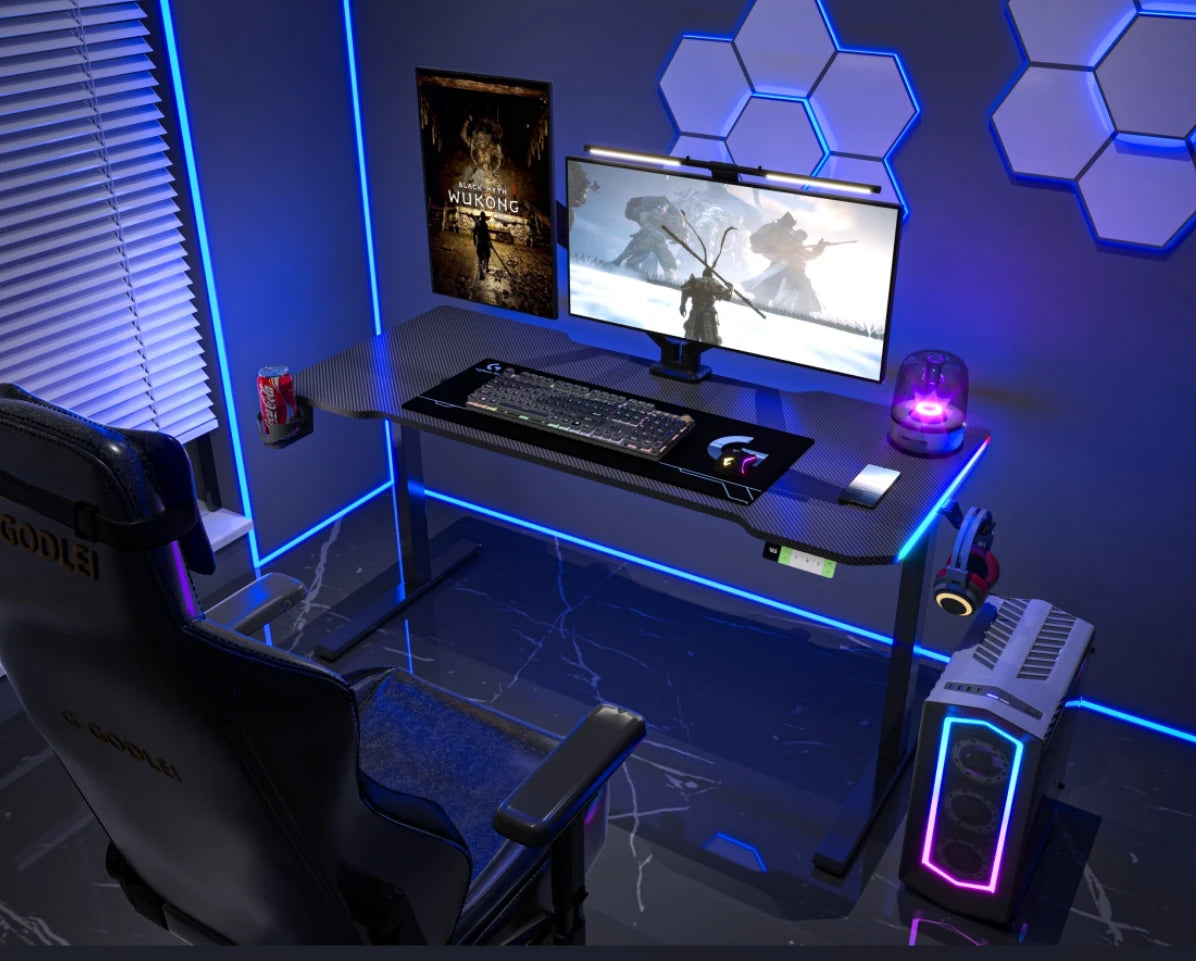 Stable Lifting Desk Height Adjustable Computer Smart Electric Sit Stand up Desk Frame Silent Home Office Steel Office Furniture