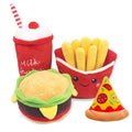 Wholesale Eco Friendly Fast Food Hamburger Plush Dog Toys Soft Durable Squeaky Pet Toy