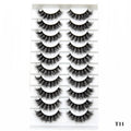 10 Pairs Luxury Thick Synthetic Hair Dramatic Volume Eyelash Extensions Fake Lashes 25-30 Wears