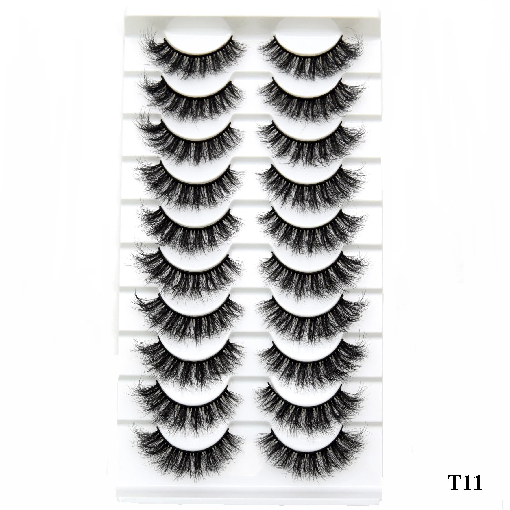 10 Pairs Luxury Thick Synthetic Hair Dramatic Volume Eyelash Extensions Fake Lashes 25-30 Wears