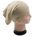 Custom Wholesale Two Side Open Jersey Cotton Undercap Cheaper Muslim Malaysia Inner Hijab Cap Undercap for Muslim Women