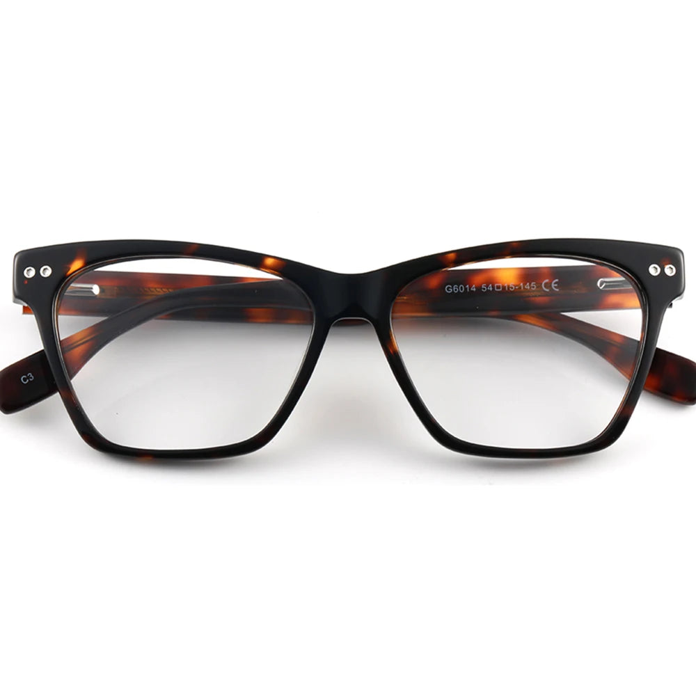 G6014 Customized 2023 New Design Eyeglasses Frames Men Women Fashionable Cat Eye Thicken Handmade Acetate Optical Glasses Frames