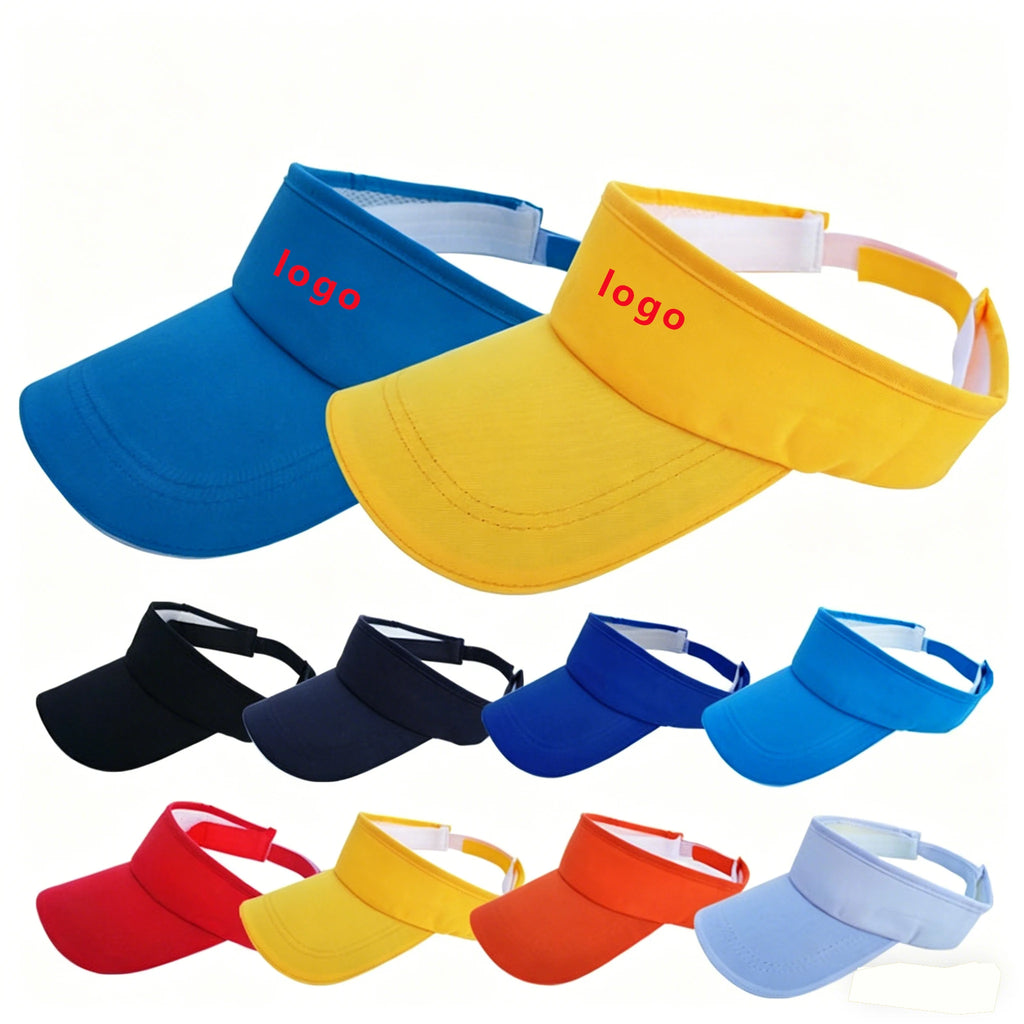 Embroidered Hat Custom logo UV Sun Protection Factory Supply Men Women Tennis Sport Running  Baseball Caps Custom Visor Hat