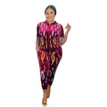 Good Quality Luxury African Clothing for Women Pleuche Two Piece Set with Rhinestones Bulk Sale