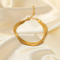 Pulseira Classical Three Layer Snake Chain Bracelet Charm Bangle 18k PVD Gold Plated Bracelet Inoxydable Jewelry for Women