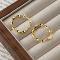 Fashion Jewelry Earrings 925 Sterling Silver Trendy Statement Earrings Big Twist Wave Gold Plated Hoop Earrings Women Luxury