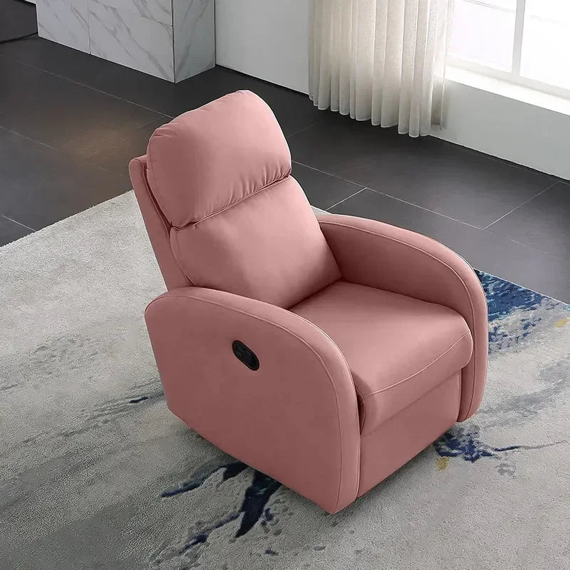 Modern Luxury PU Leather Reclining Sofa Chair with Foldable Design for Hotel & Living Room Use 300KG Load Capacity