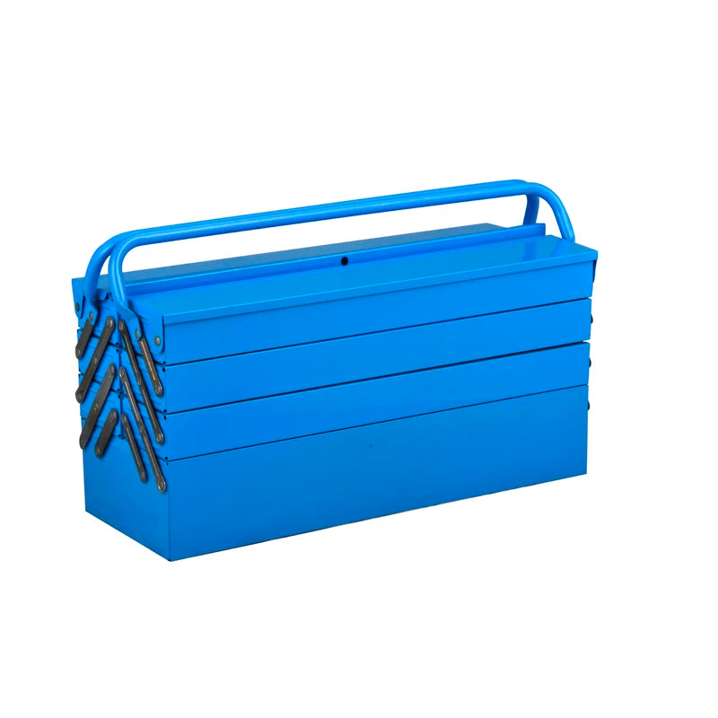 CE JMST Heavy Duty 4-layer Iron Waterproof Shockproof Dustproof Portable Hardware Hand Held Tool Box Two Handles ISO9001