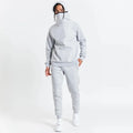 Men's Breathable Reversible Plus Size Spring French Terry Tracksuits Sport Wear 2 Pcs Jogger Set