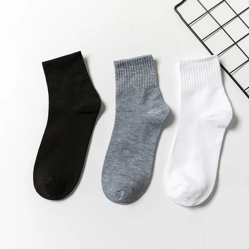 in Stock Good Cheap Solid Color Customized Long Crew Socks for Men and Women Breathable for Autumn Season