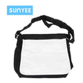 Sunyee Wholesale Black Large Canvas Zipper Bag Personalized Custom Sublimation Blank Single Shoulder Bag