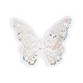 New Design White 13x17CM Clothes Applique Clothing Accessories Sequin Embroidery Butterfly Patch