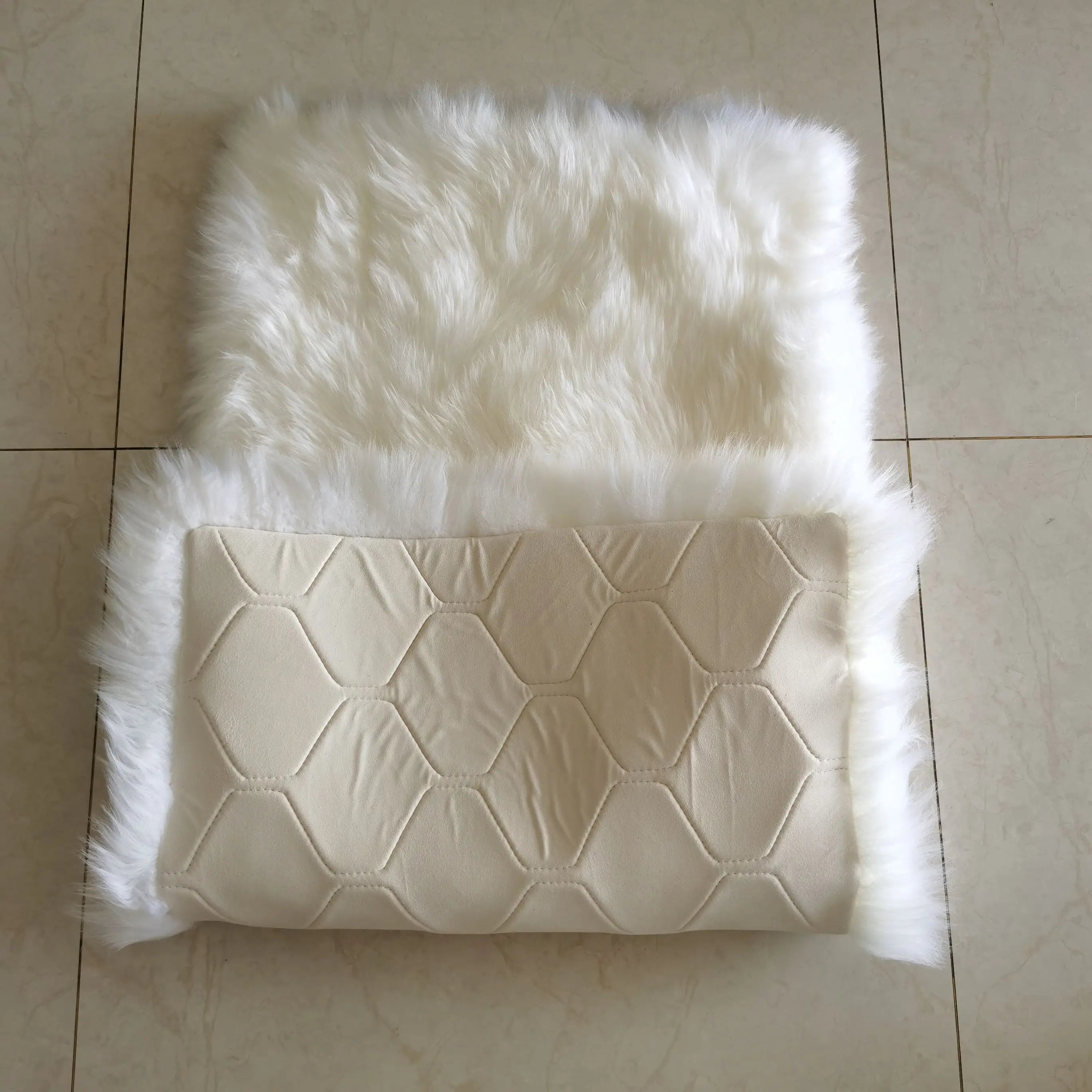 IRWOODS C-110 Australian Wool High-Pile Extra Thick Modern Plush Fur Sheepskin Rug Grade Suede Backed Durable Eco-Friendly Easy