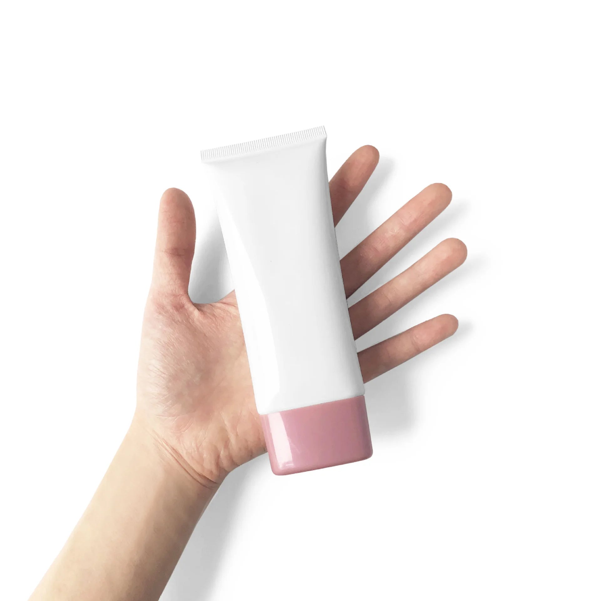 Soft PE Tube for Hand Cream Tube Makeup Container Washing Face 100g Empty White Super Flat Tube with UV Label  Squeeze Bottle