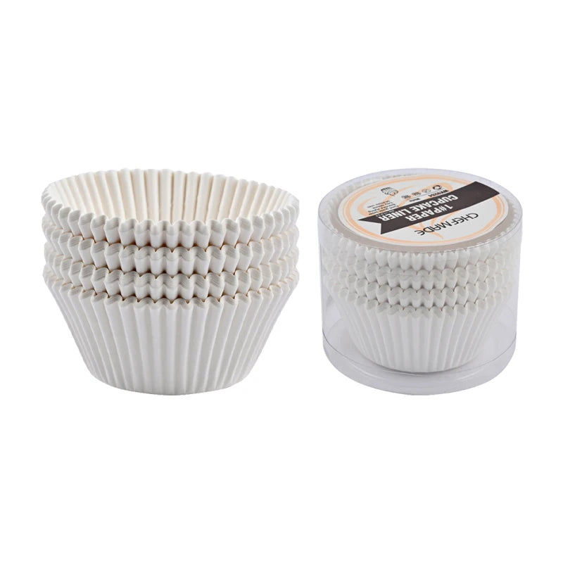CHEFMADE White 1# Grease Proof Mini Cup Cake Paper Cupcake Liners