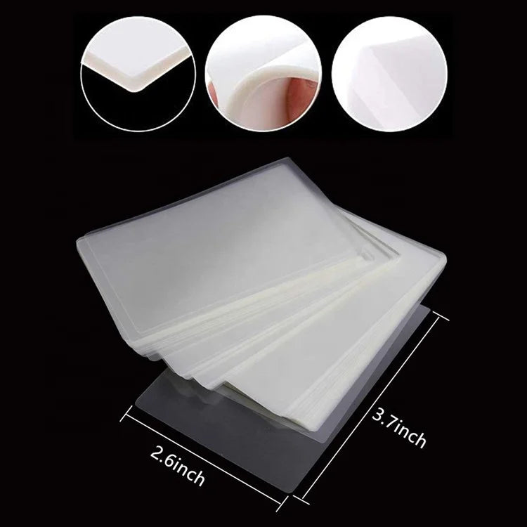 ID Card 125mic PET Laminating Pouches A4 Glossy Laminating Film 65*95mm Matte Lamination Film 250mic