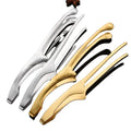 Non-slip Stainless Steel Round/Pointy Head Premium Korean Japanese Style Barbecue Clip Kitchen Self-Standing Food Clip Bbq Tongs