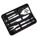 5pcs Stainless Steel Grilling Tools Set with Carry Bag Outdoor Camping BBQ Cooking Utensils Kit Grill Accessories