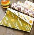 Custom Sizes Food Grade Coated Greaseproof Paper for Burger Chicken Roll Wrapping Milk Bread-Recyclable