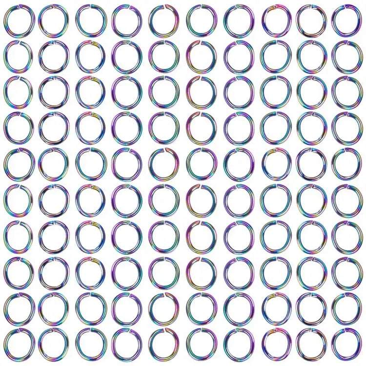 3.5 4 5 6mm Stainless Steel Colorful Closed Split O-Ring Jump Ring Connecting Ring DIY Jewelry