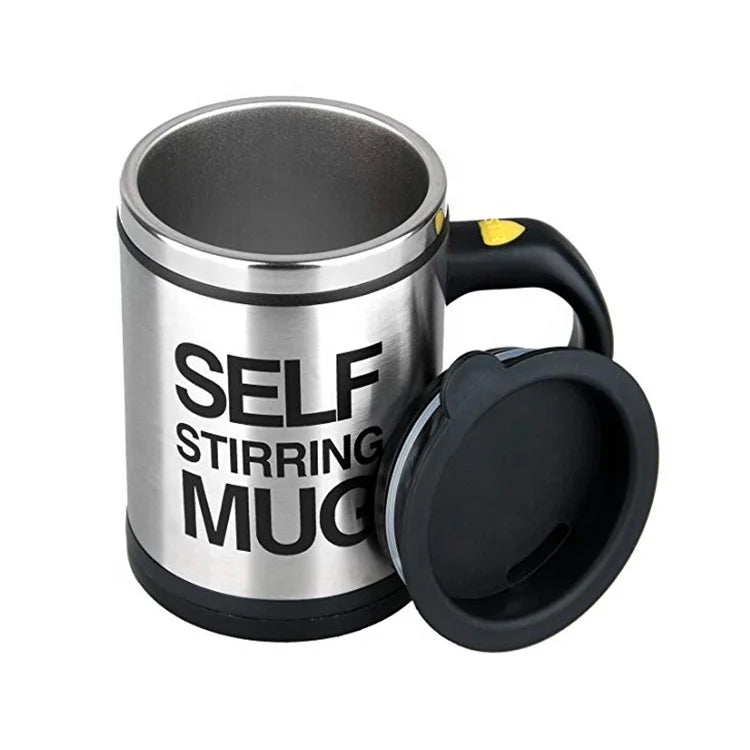 Wholesale Portable Custom logo Automatic Mixing Cup Stainless Steel Tumbler Self Stirring Coffee Mug