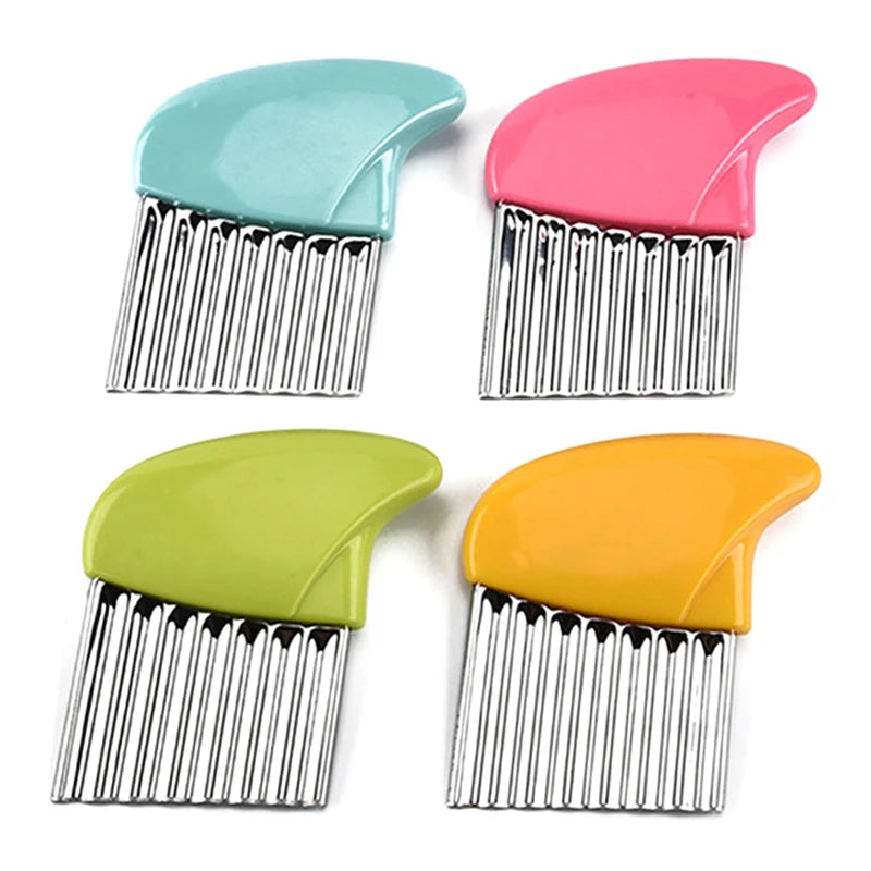 Portable Stainless Steel French Fries Cutter Durable Kitchen Gadgets with Wavy Potato Slicer Vegetable Chopper Made of Plastic