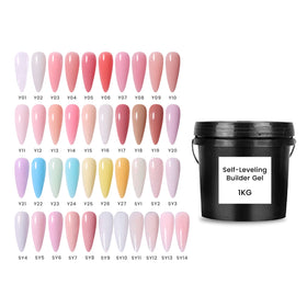 KNC Nude Clear Milky White Self Leveling Extension UVGel Nail Polish Quick Building Private Label Builder Nail Extensions Gel2kg