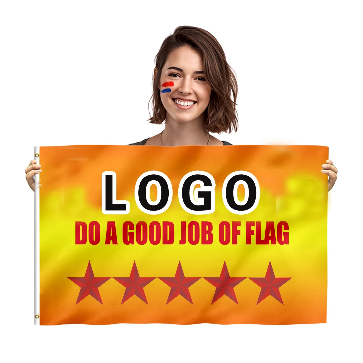 Custom Flags Polyester with logo Car Flag Football Team Printed Customized Car Mirror Cover Flag