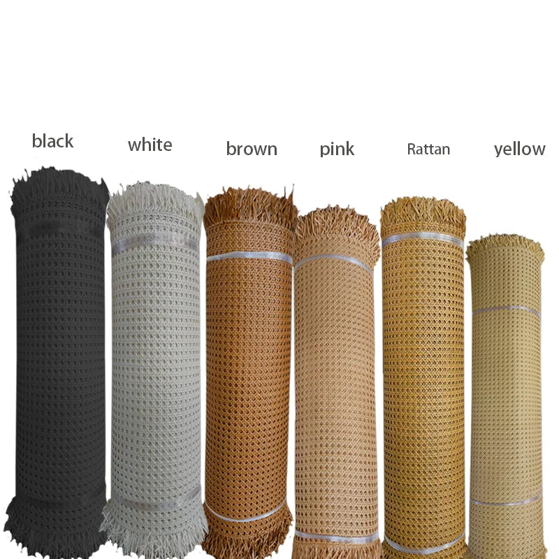 Wholesale Wicker Mesh for Wardrobe Cabinet Making Raw Material Natural Synthetic Rattan Webbing Roll Mesh Weaving Cane