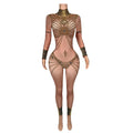 Sexy Egyptian Pharaoh Cleopatra Cosplay Costume Drag Queen Rhinestone Jumpsuit Dancer Leotard Women Club Party Bodycon Rompers