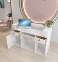 Small Salon Counter Table White Reception Desk