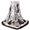 Low MOQ Made in China Satin Silk Fashion Scarf Camellia Print 90*90cm Polyester Large square Tudung Arabic Muslim Hijab