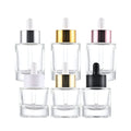 Packaging Cosmetic Glass Dropper Vial 40ml 50ml for Essential Oils Round Cylinder Bottle with Dropper Cap