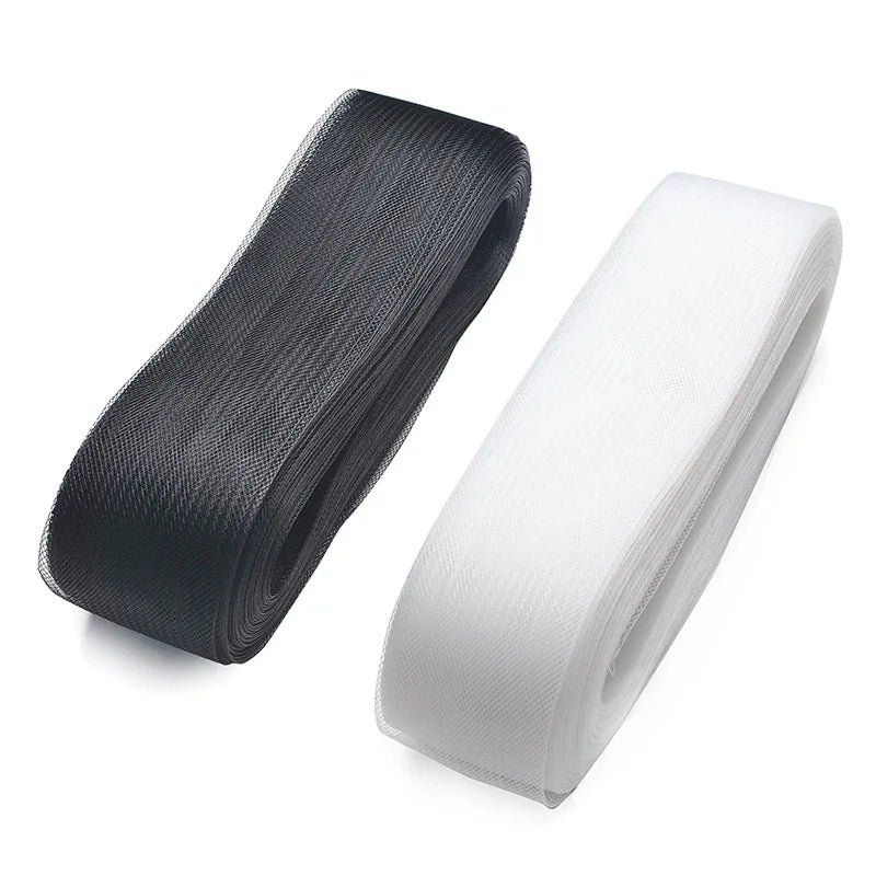 100% Polyester Mesh Elastic Stiff Crinoline Embroidered Eco-Friendly Headpiece Trim for Wedding Dress Skirt MegaBDM
