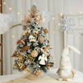 Wholesale Table Small Christmas Tree Decoration Flocked Snowing Christmas Tree Holiday Decorated Christmas Gifts