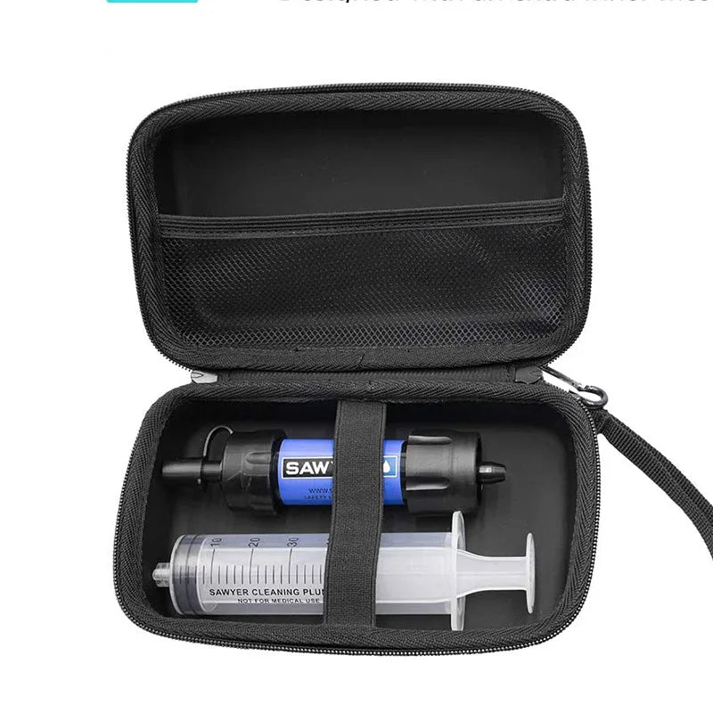 YOUDU Black Hard EVA Carrying Case with PU+Velvet Lining Shockproof Waterproof for Sawyer Products Mini Water Filtration System