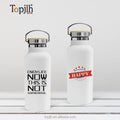 Sublimation Blanks Vacuum Bottle Double Walled 600ML Insulated Stainless Steel Water Bottle With Bamboo Lid Custom Logo Bottle