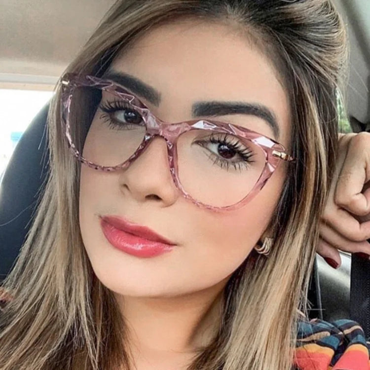 Fashion Glass Latest Designer Optical Computer Eyewear Custom Anti Blue Light Eyeglasses Blocking Cat Eye Glasses for Women