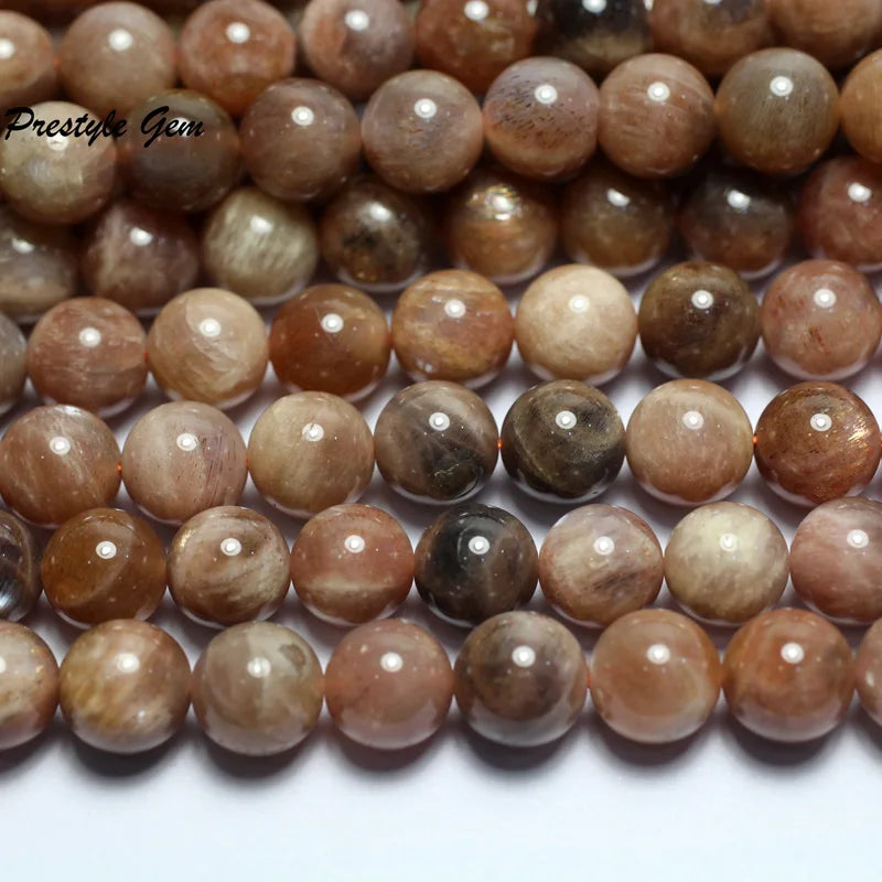 Wholesale Natural 8mm & 10mm Mixed Black Sunstone Round Loose Beads for Jewelry Making Design