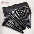 Wholesale Premium Vegan Best Quality Professional Luxury Custom Private Label Make Brushes Set 15pcs Shaving Brush-Black Brush